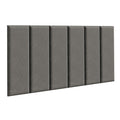 Cabeceira Estofada Modular Kit 6 Peças para Camas de Solteiro Silver Madesa