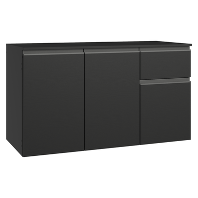 Balcão de Cozinha 120 cm 3 Portas 1 Gaveta Suspenso Preto Nice Madesa