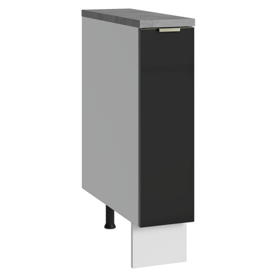 Balcão Porta-Temperos 20 cm 1 Porta Branco/Preto Lux Madesa