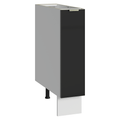 Balcão Porta-Temperos 20 cm 1 Porta (Sem Tampo) Branco/Preto Lux Madesa