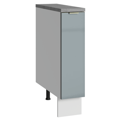 Balcão Porta-Temperos 20 cm 1 Porta Branco/Cinza Lux Madesa
