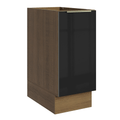 Balcão de Cozinha 35 cm 1 Porta (Sem Tampo) Rustic/Preto Lux Madesa
