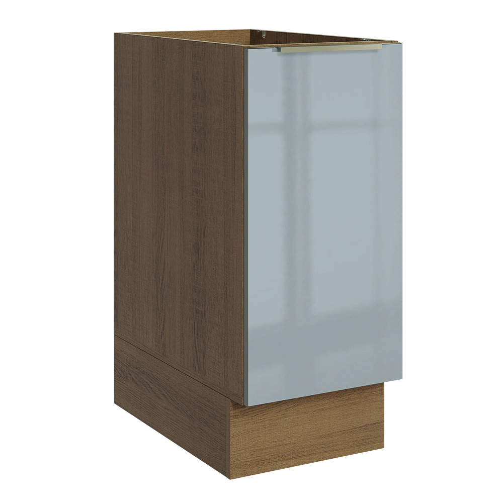 Balcão de Cozinha 35 cm 1 Porta (Sem Tampo) Rustic/Cinza Lux Madesa