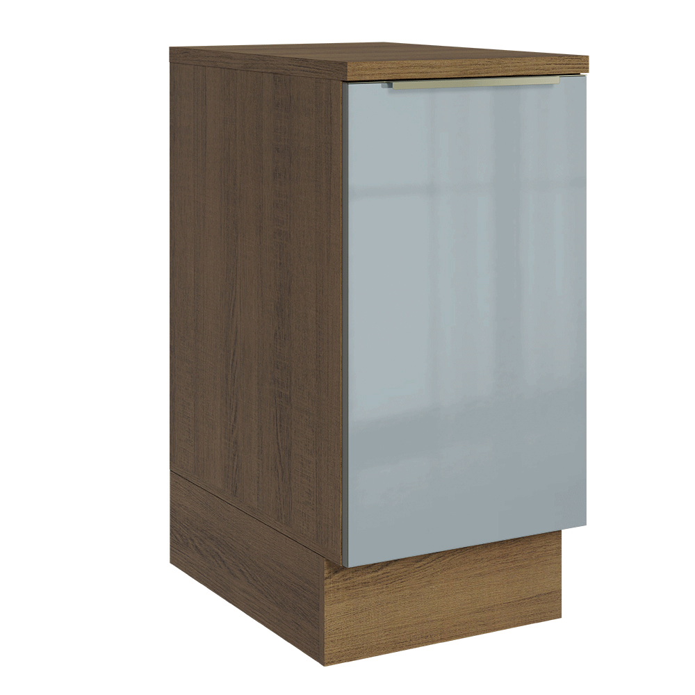 Balcão de Cozinha 40 cm 1 Porta Rustic/Cinza Lux Madesa