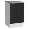 Balcão de Cozinha 50 cm 1 Porta Branco/Preto Lux Madesa