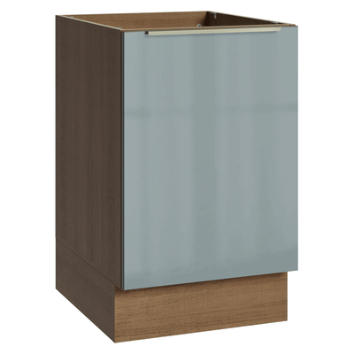 Balcão de Cozinha 50 cm 1 Porta (Sem Tampo) Rustic/Cinza Lux Madesa