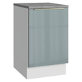 Balcão de Cozinha 50 cm 1 Porta Branco/Cinza Lux Madesa