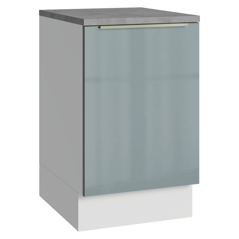 Balcão de Cozinha 50 cm 1 Porta Branco/Cinza Lux Madesa