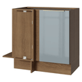 Balcão de Canto 1 Porta (Sem Tampo) Rustic/Cinza Lux Madesa