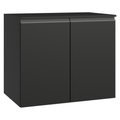 Balcão de Cozinha 80 cm 2 Portas Suspenso Preto Nice Madesa