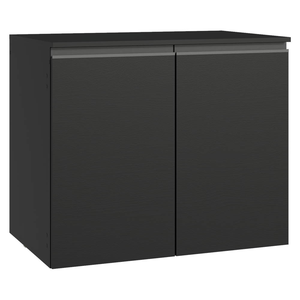 Balcão de Cozinha 80 cm 2 Portas Suspenso Preto Nice Madesa