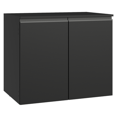 Balcão de Cozinha 80 cm 2 Portas Suspenso Preto Nice Madesa