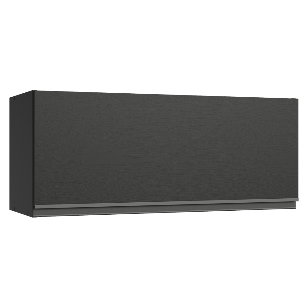 Armário Aéreo 80 cm 1 Porta Basculante Preto Nice Madesa