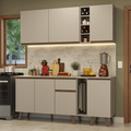 Armário de Cozinha Compacta 180 cm Crema Nice Madesa 01