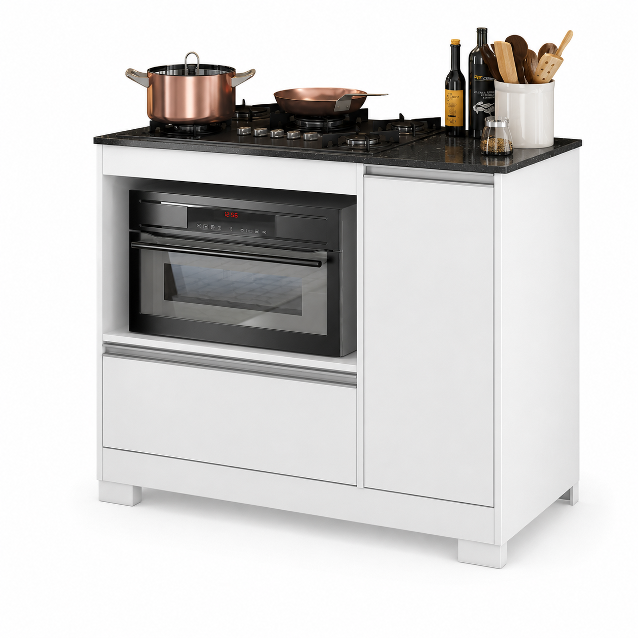 Balcão Cooktop Para Cozinha 1 Porta 1 Gaveta NT 3050 Notável