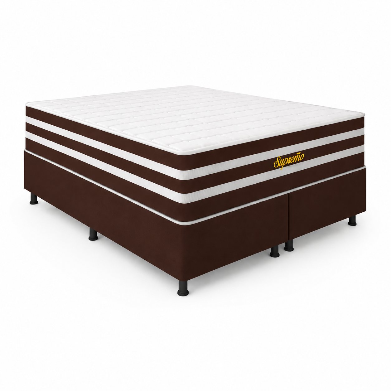 Cama Box Queen (Colchão + Base) 158x198 Supremo Bacetto