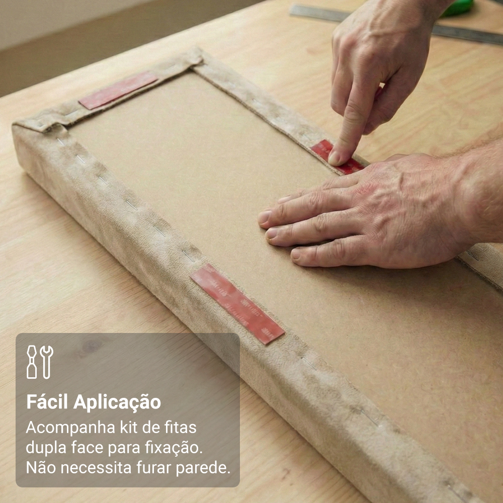Cabeceira Estofada Modular Kit 9 Peças para Camas até Casal/Queen Imperial Madesa