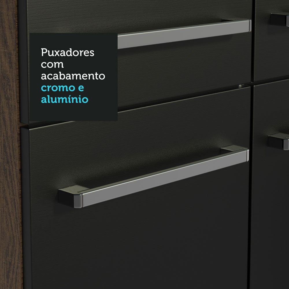 Armário de Cozinha Completa de Canto 293cm Rustic Emilly Line Madesa 06