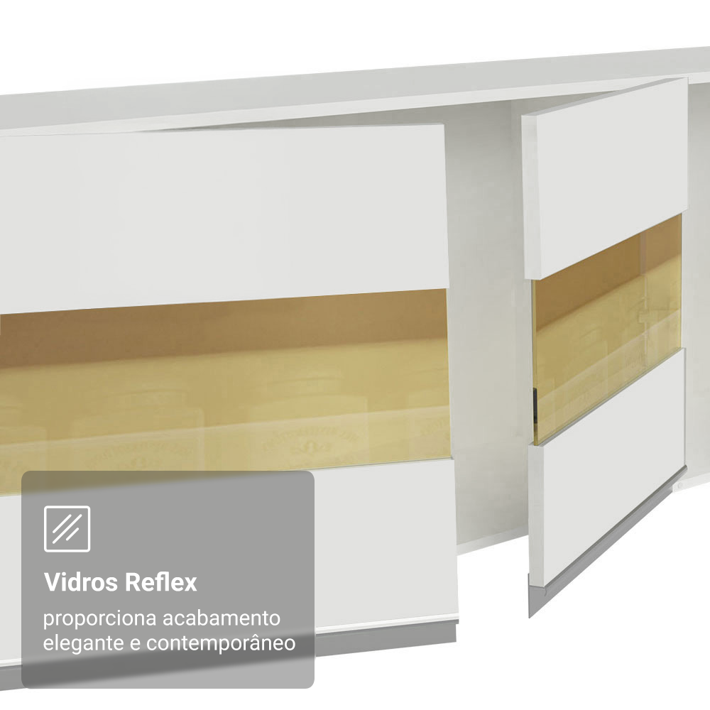 Armário de Cozinha Completa de Canto 507 cm Branco Smart 100% MDF Madesa 01