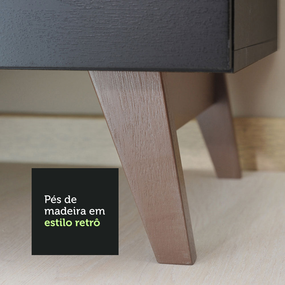 Armário de Cozinha Compacta 120cm Madesa Preto