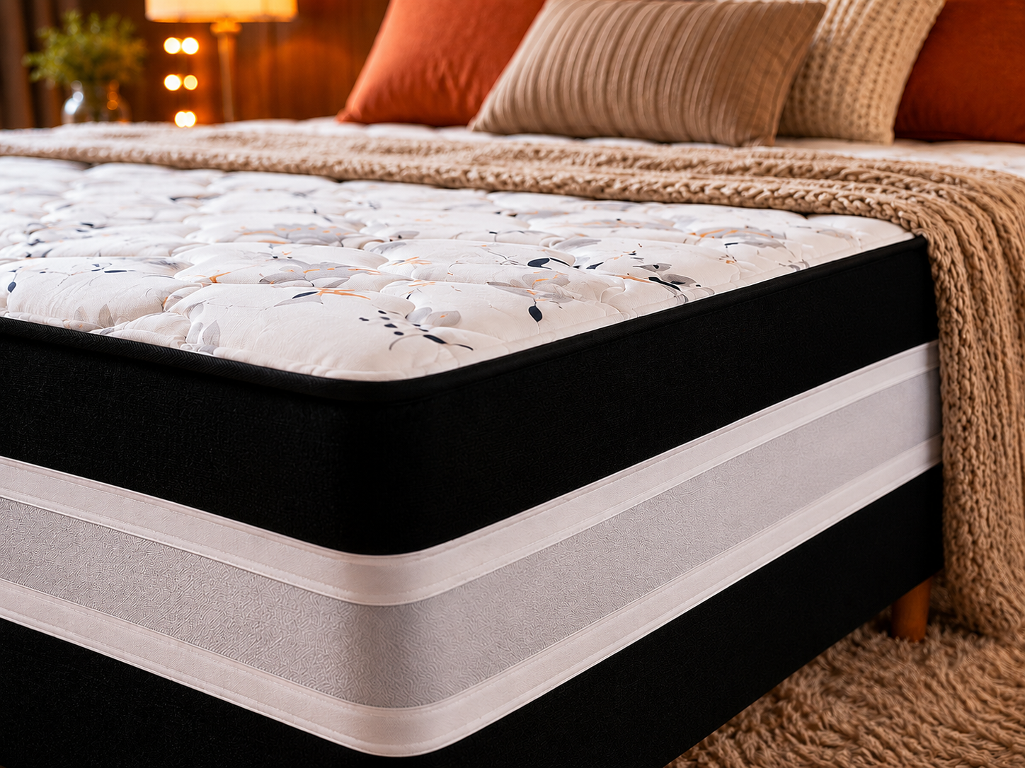Cama Box Casal Conjugada D28  Ortomedic 138x188x53cm Bacetto