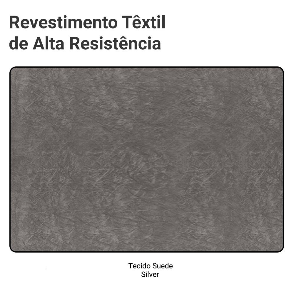 Cabeceira Estofada Modular Kit 9 Peças para Camas até Casal/Queen Silver Madesa