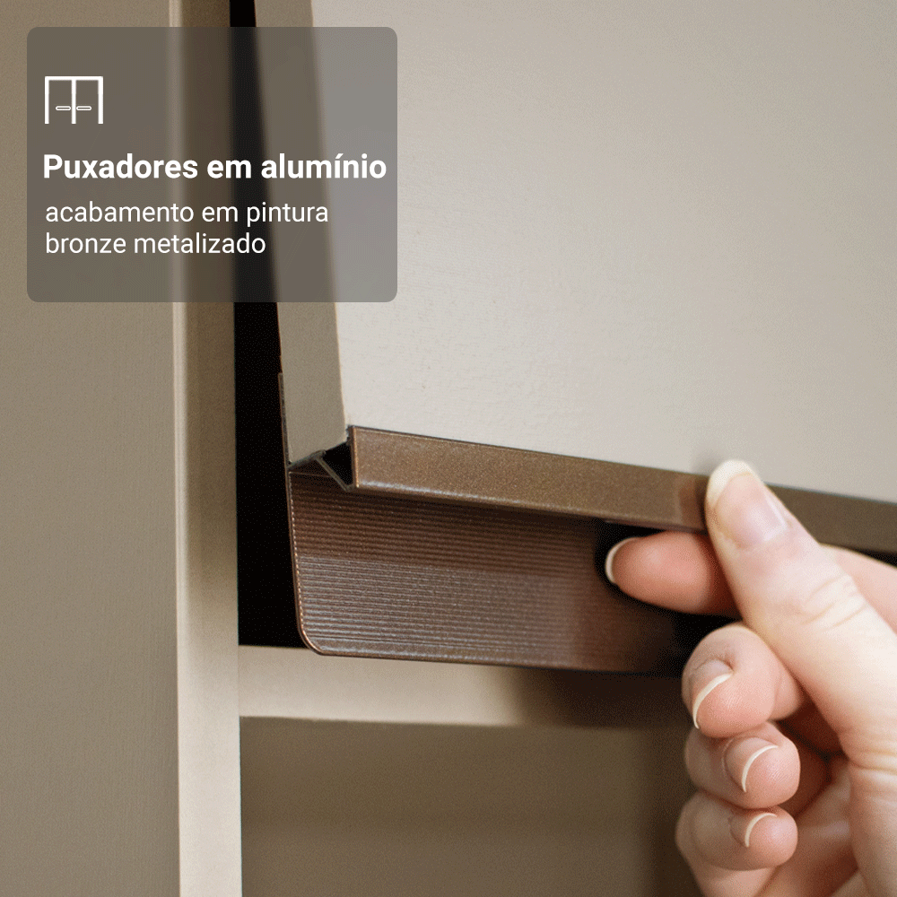 Armário de Cozinha Compacta 180 cm Crema Nice Madesa 01
