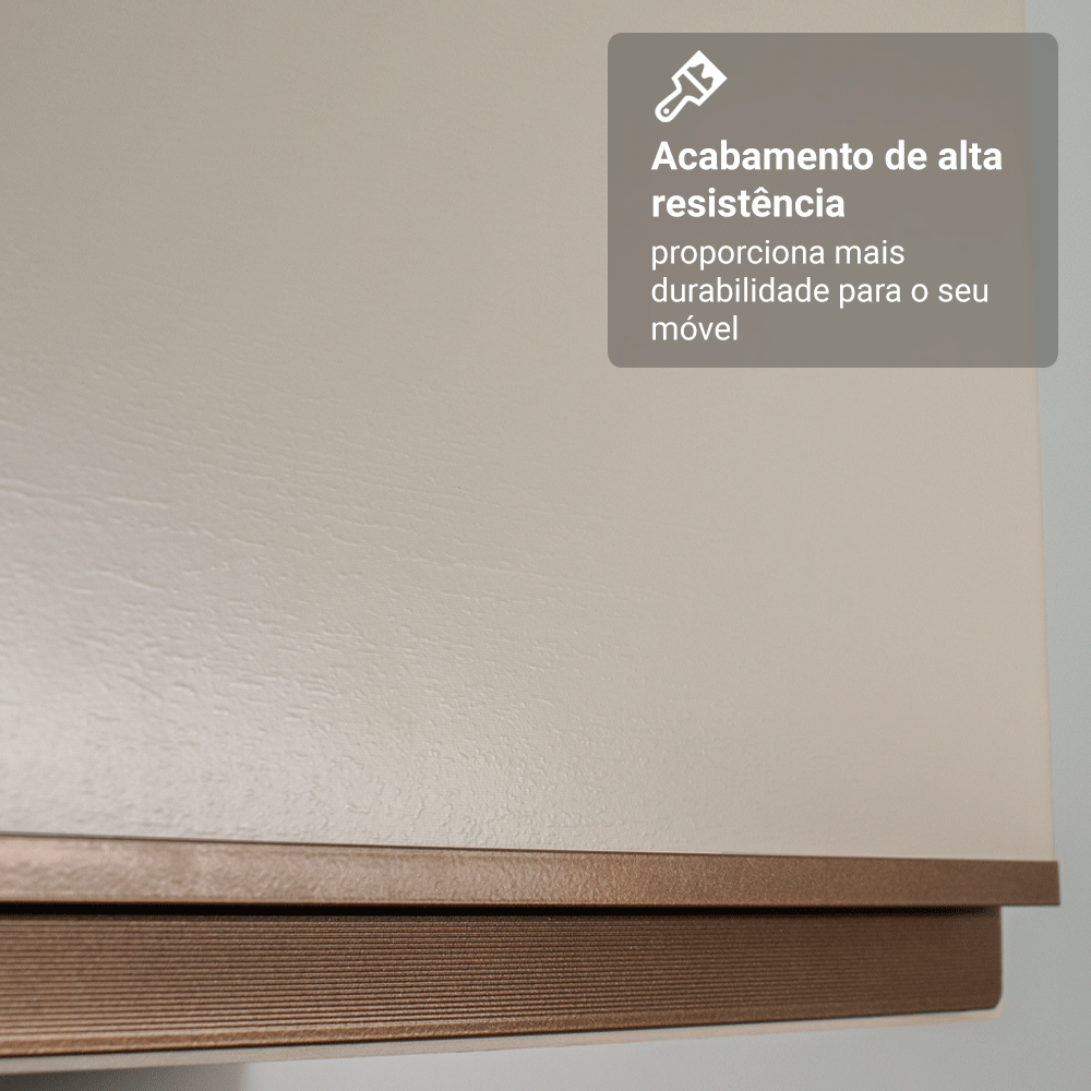 Armário de Cozinha Compacta 180 cm Suspenso Crema Nice Madesa 04