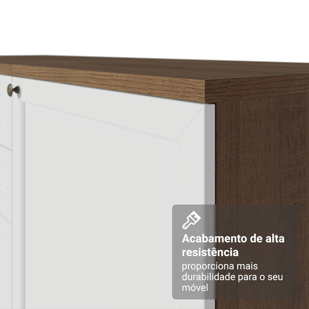 Armário de Cozinha Completa 340 cm Rustic/Branco Vik Madesa 01