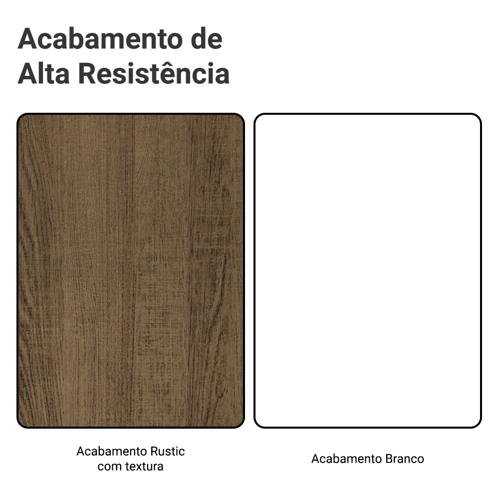 Balcão Gabinete de Pia 105 cm 3 Portas 2 Gavetas Rustic/Branco Lille Madesa