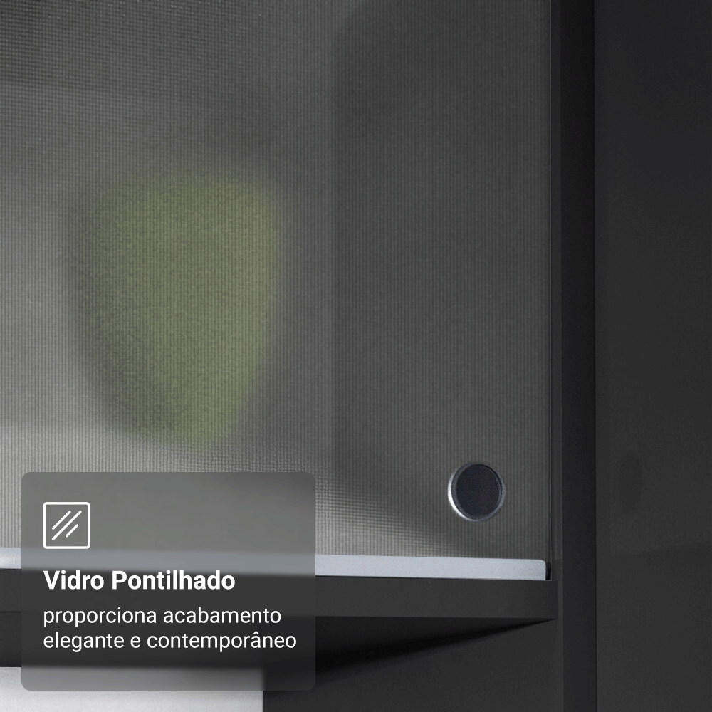 Armário de Cozinha Compacta 200 cm Preto Nice Madesa 09