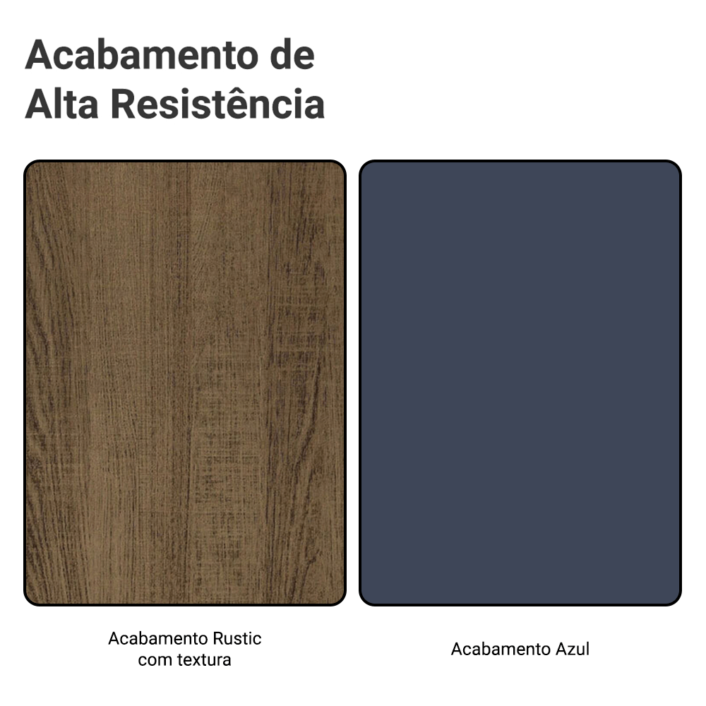 Armário de Cozinha Completa 270 cm Rustic/Azul Vik Madesa 05