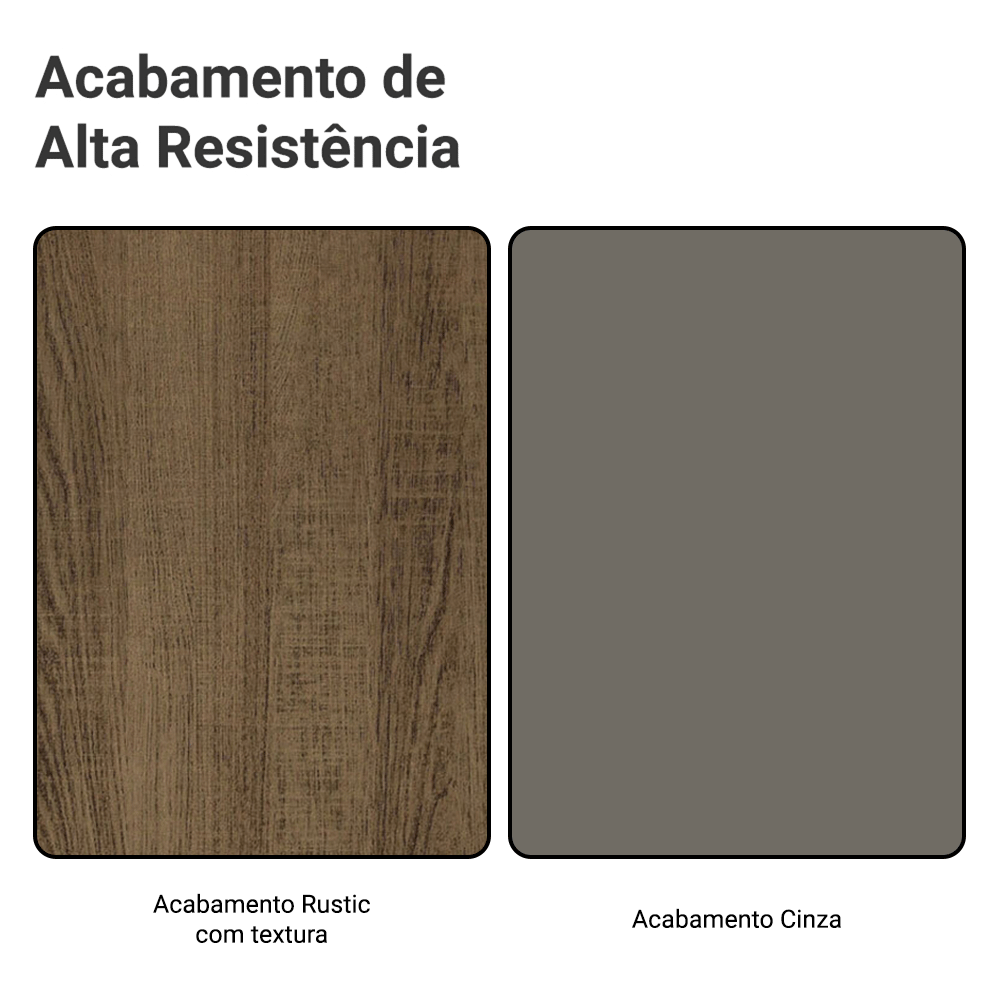 Armário de Cozinha Completa 270 cm Rustic/Cinza Vik Madesa 06