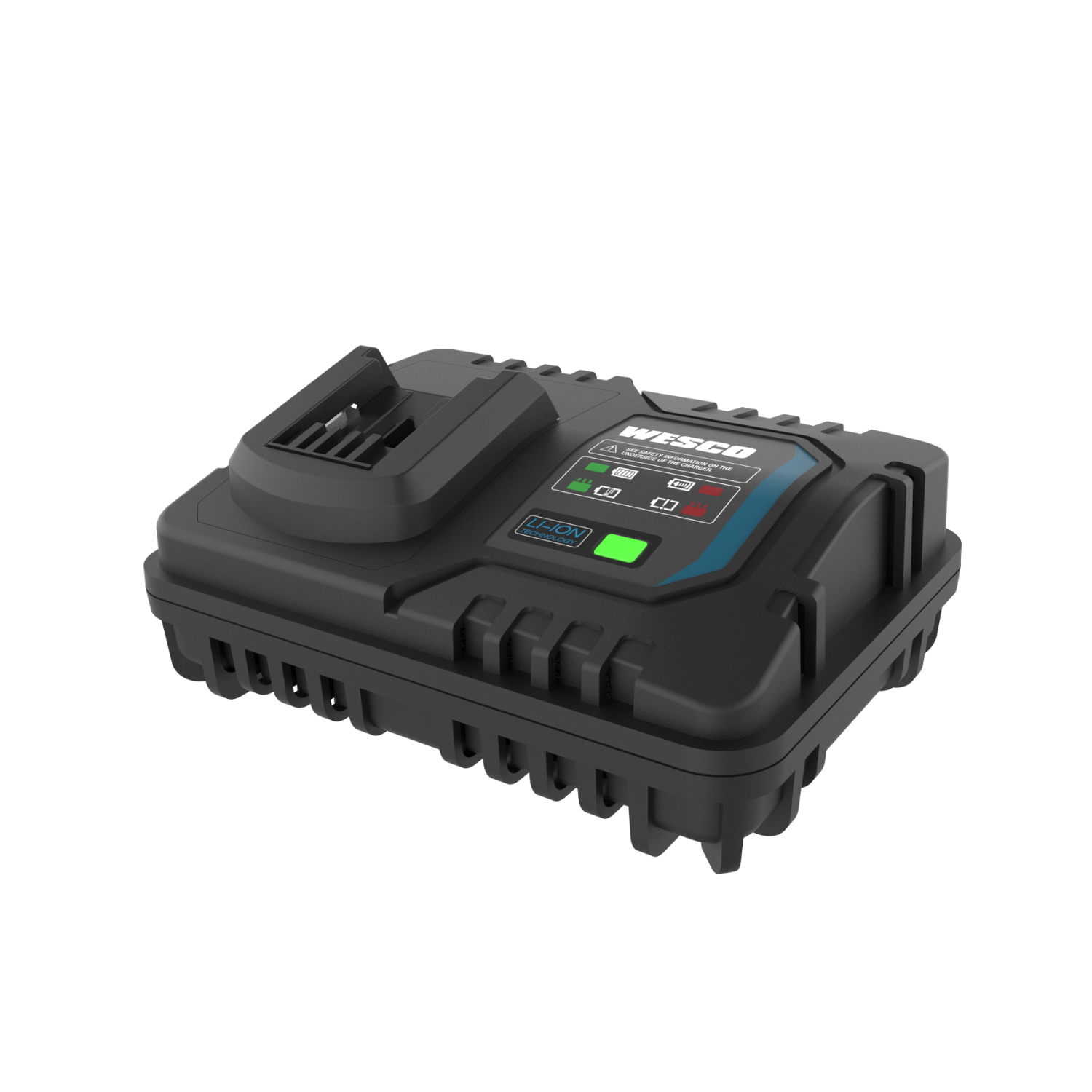Carregador Rápido Bivolt Wesco 18V 4A para Baterias Li-Ion