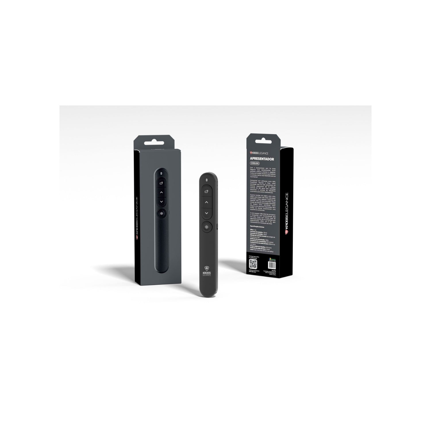 Apresentador Wireless Sem Fio Kross KE-MP50 Laser Pointer USB