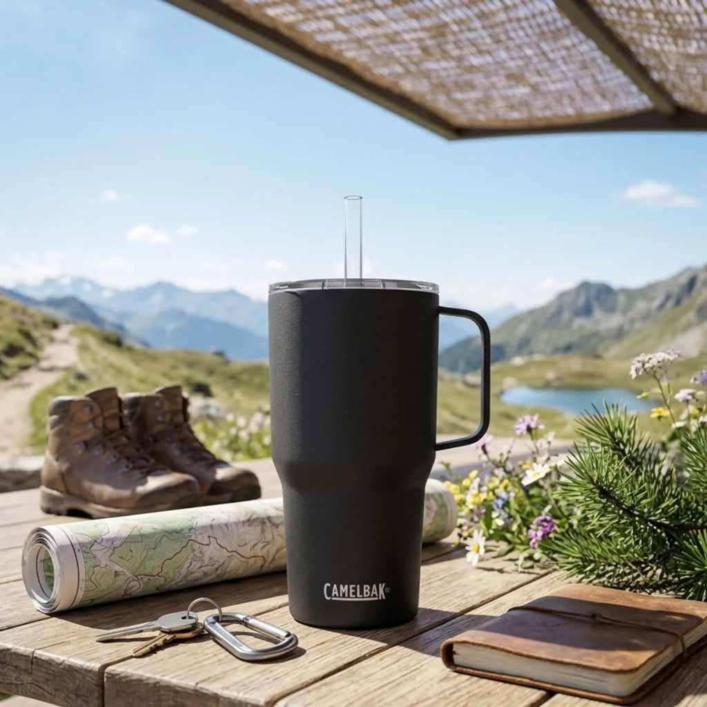 Caneca Térmico CamelBak Mug Horizon Straw 710ml Inox 18/8 Preto