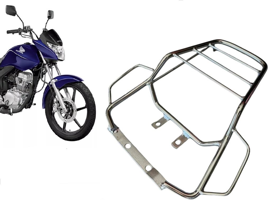 Bagageiro Churrasqueira Cromada Honda Titan 150 Mix 2009 à 2013