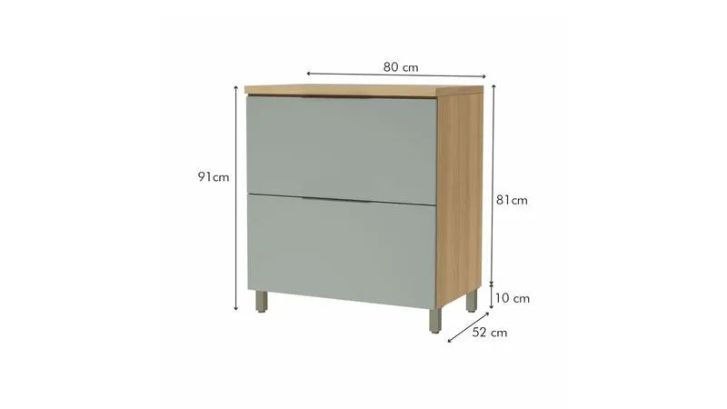 Balcão 1 Porta Basculante 1 Gaveta 80Cm MDF  Marquesa Nesher