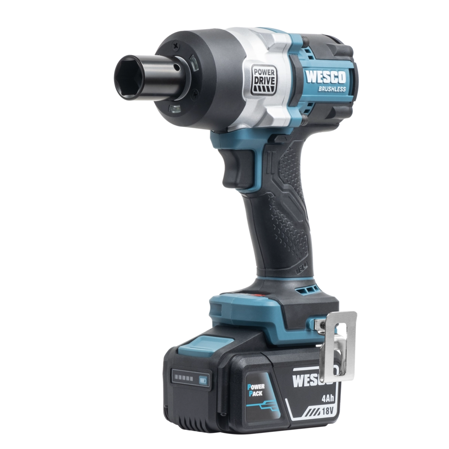 Chave de Impacto Brushless 1/2" 18V 700Nm Wesco com 2 Baterias