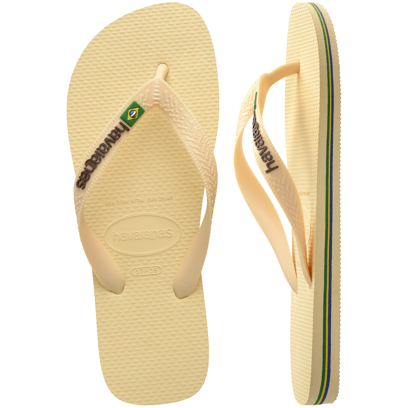 Chinelo Havaianas Brasil Logo Encardida