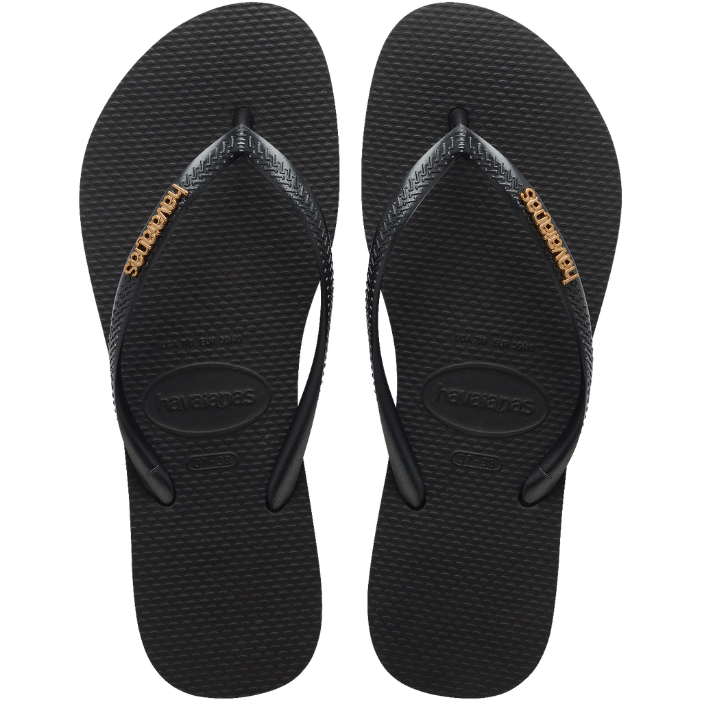 Chinelo Havaianas Slim Logo Metallic