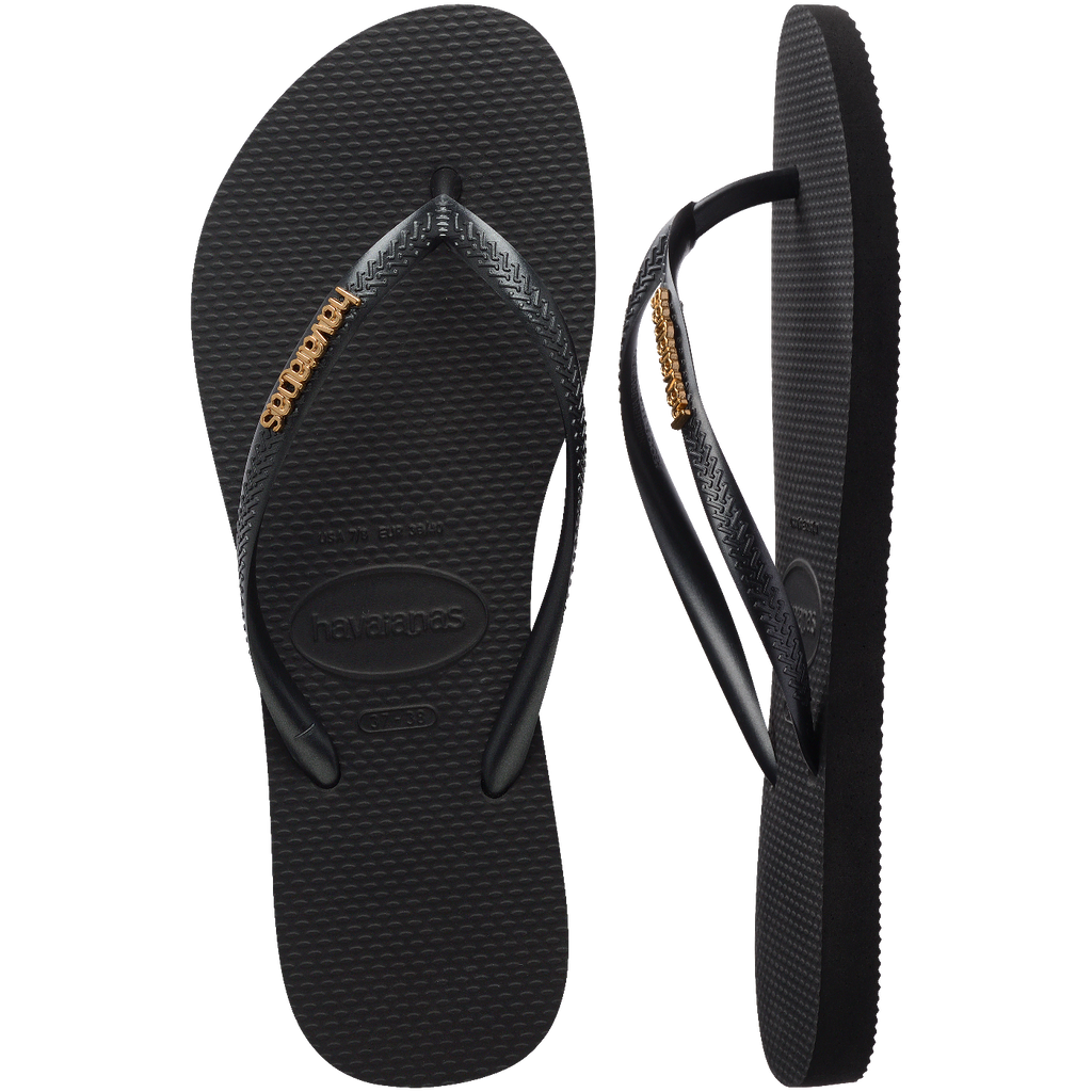 Chinelo Havaianas Slim Logo Metallic