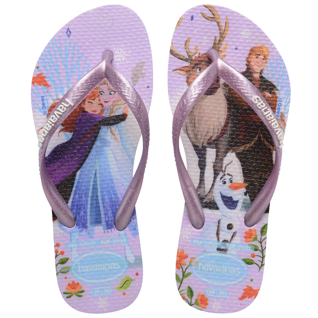 Chinelo Havaianas Infantil Slim Princesas Frozen