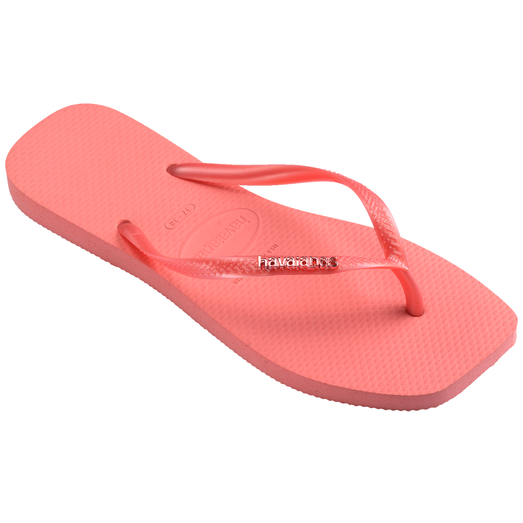 Chinelo Havaianas Slim Square Logo Metallic