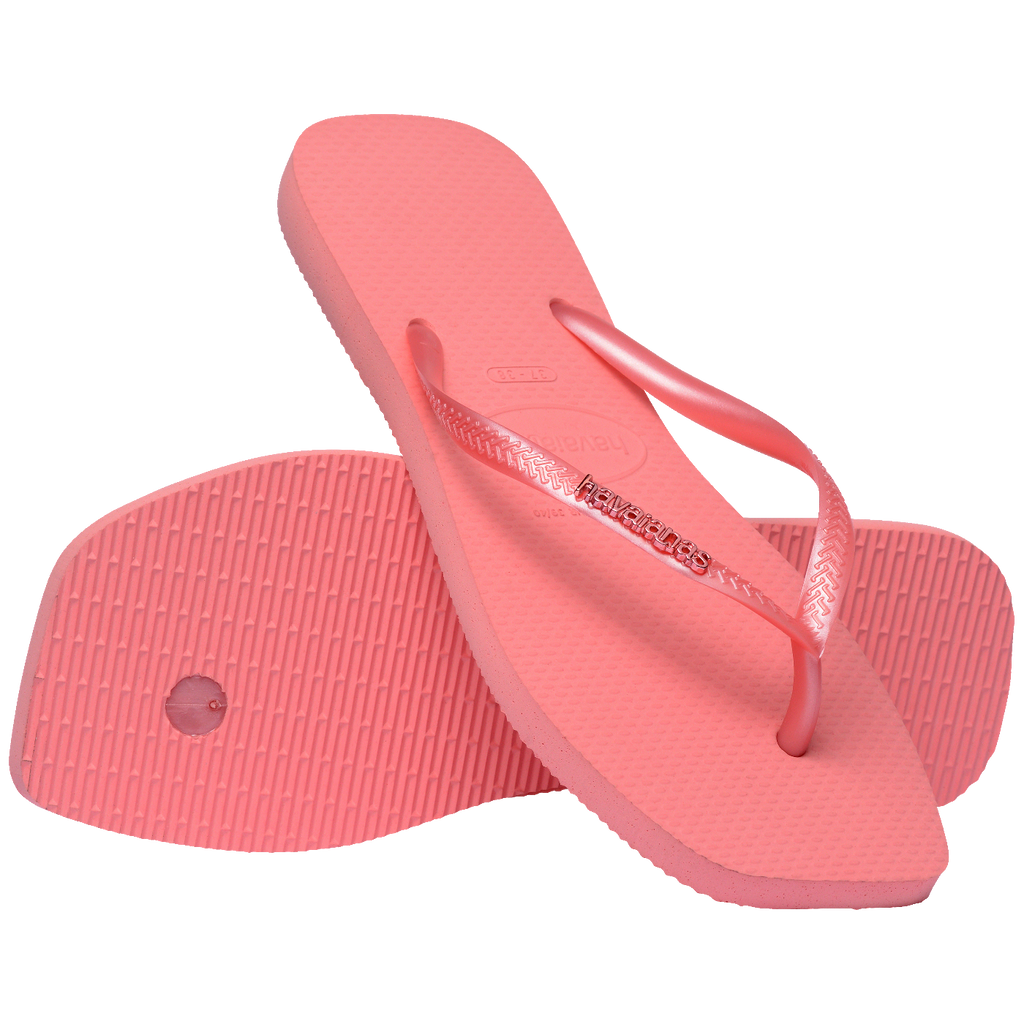 Chinelo Havaianas Slim Square Logo Metallic