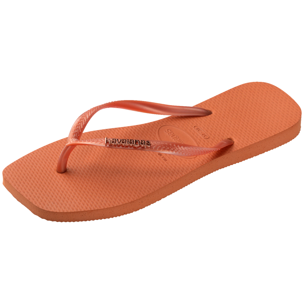 Chinelo Havaianas Slim Square Logo Metallic