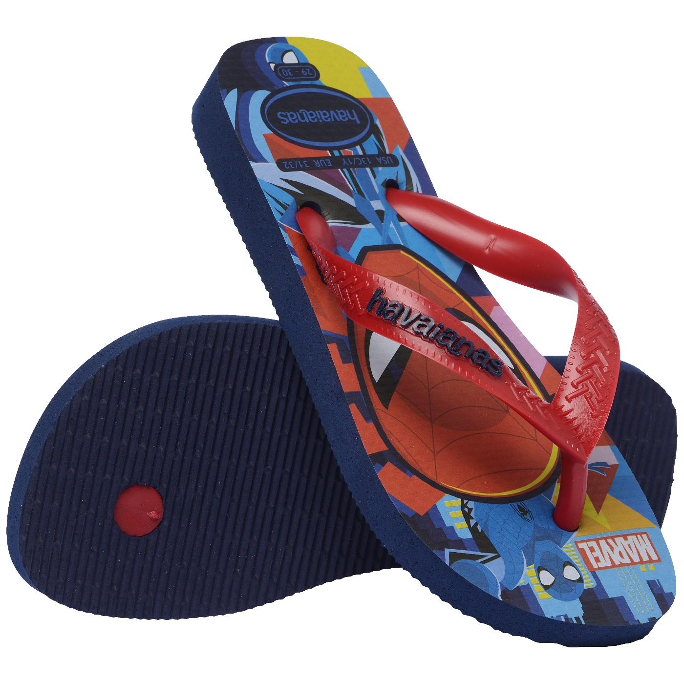 Chinelo Havaianas Infantil Top Marvel II Homem-Aranha