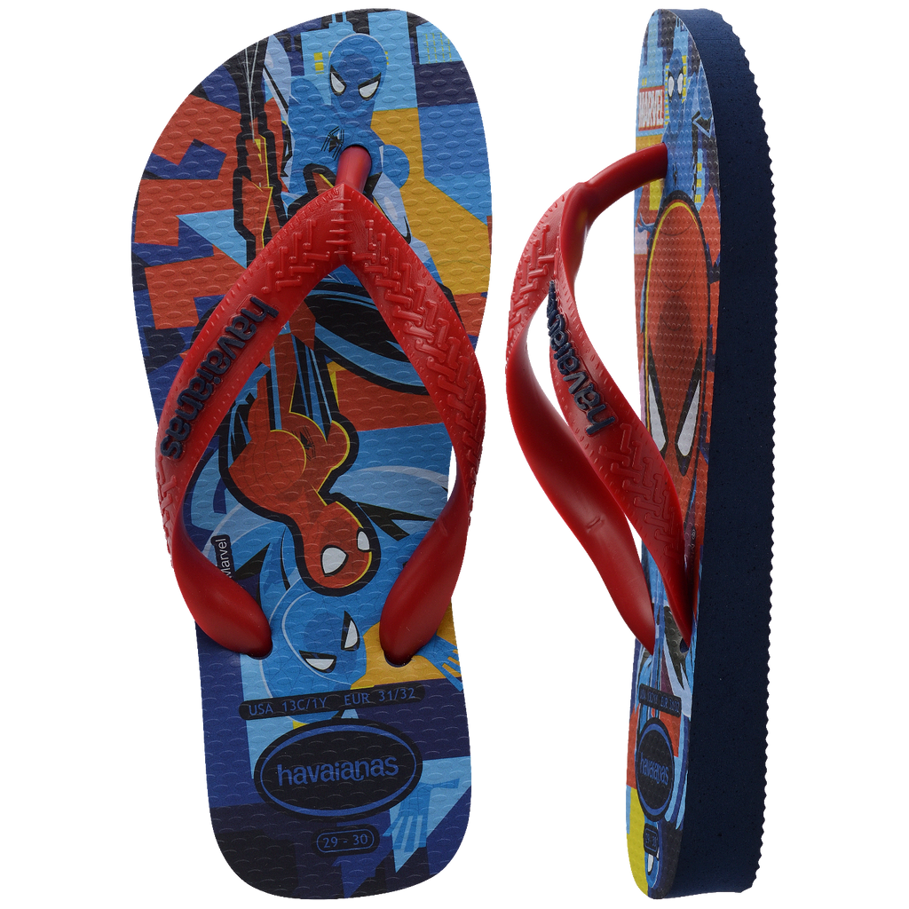 Chinelo Havaianas Infantil Top Marvel II Homem-Aranha