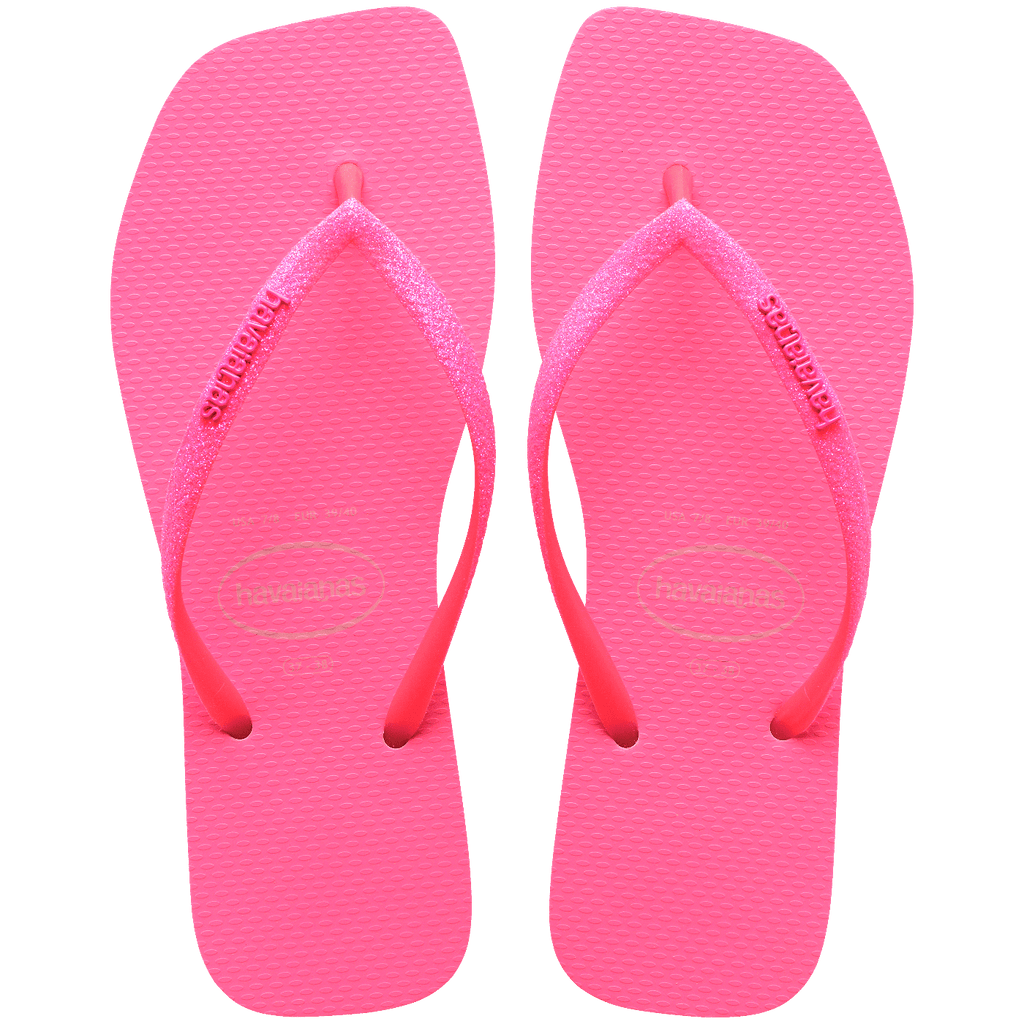 Chinelo Havaianas Slim Square Glitter Neon