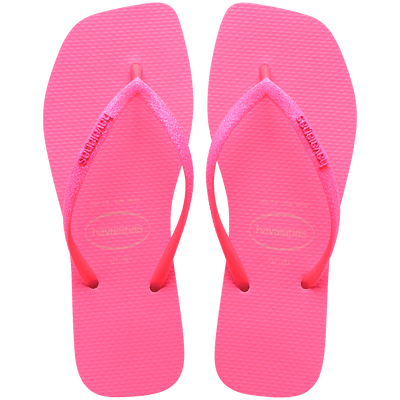 Chinelo Havaianas Slim Square Glitter Neon